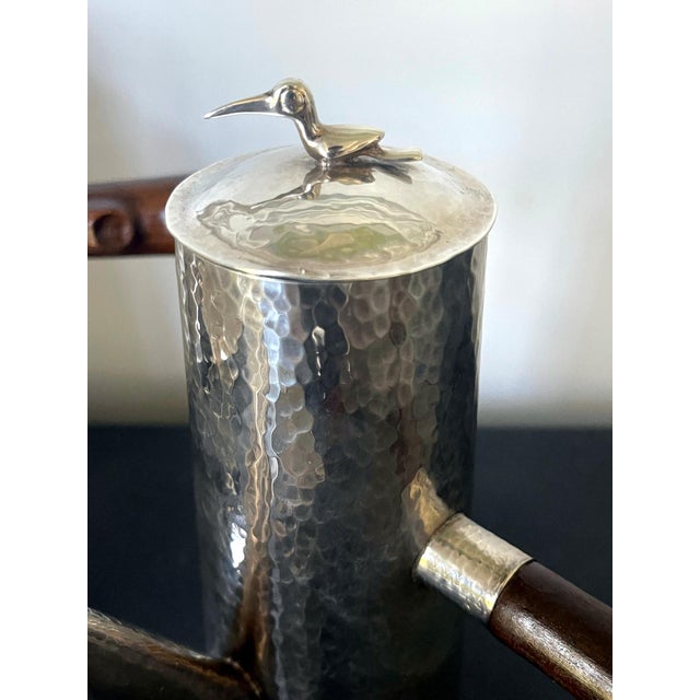 Mid 20th Century Peruvian Modernistic Sterling Silver Coffee Service Set - 5 pcs For Sale - Image 10 of 18