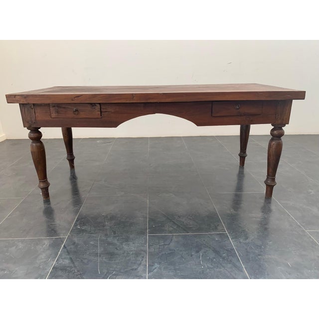 Anglo Indian Colonial Teak Desk, 1890s For Sale - Image 11 of 15