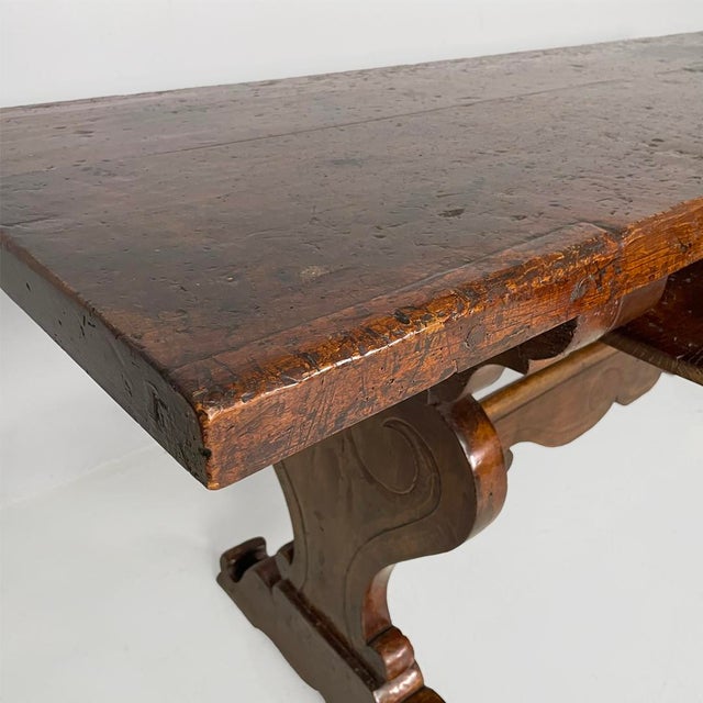 Antique Italian Wooden Refectory Dining Table, 1700s For Sale - Image 10 of 18