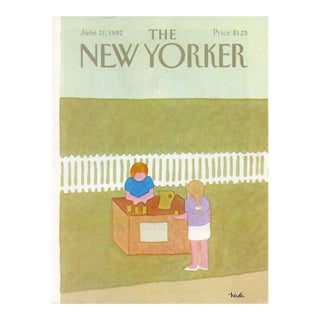 1982 New Yorker Magazine Cover by Heidi Goennel, June 21, Lemonade Stand For Sale