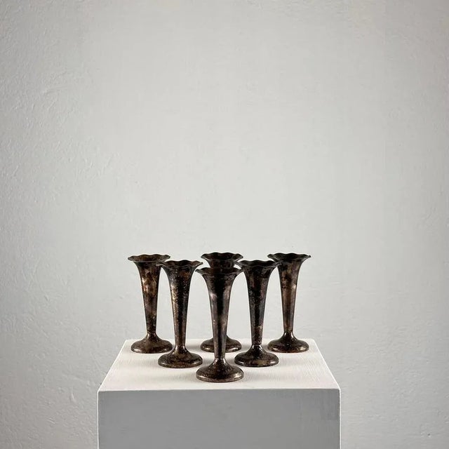 Enhance your home decor with this stunning set of six Gio Ponti Silver Plate Soliflores, crafted by Fratelli Calderoni in...