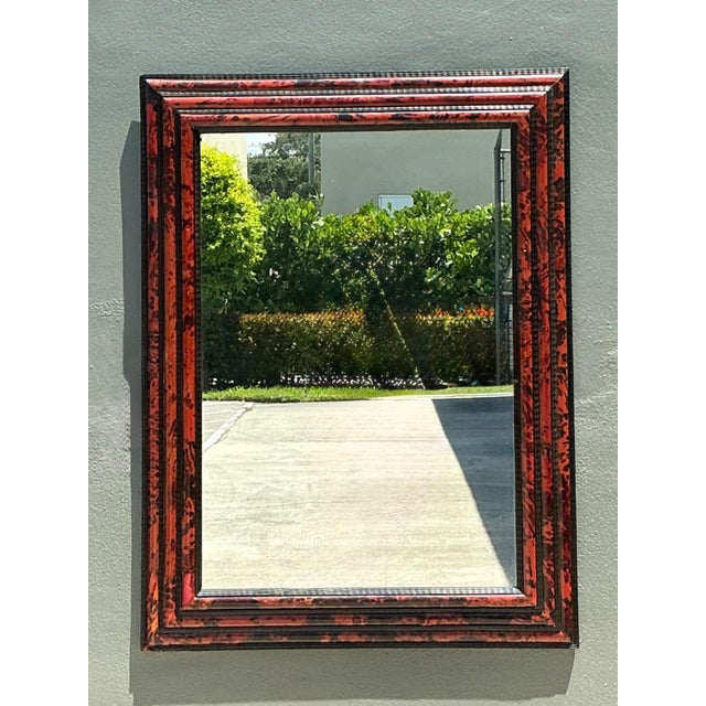 Vintage 19th Century Tortoiseshell and Ebonized Fruitwood Stacked Mirror For Sale - Image 12 of 18