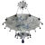 Late 20th Century Vintage Two Tiers Upside Down Umbrella Ceiling Chandelier With Bells, White/ Blue in Arabasic Design Style For Sale - Image 5 of 9