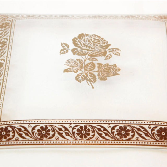 Vintage Gold Leaf Glass Dish 1960's Georges Briard Style For Sale - Image 12 of 13