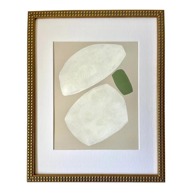 2024 "Il Granello" Abstract Minimalist Painting on Cotton Paper by Artist r.k. Red For Sale