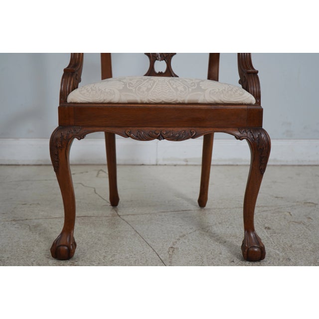 Set of 8 Ej Victor Chippendale Mahogany Dining Room Chairs For Sale In Philadelphia - Image 6 of 12