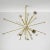 Mid-Century Modern Italian Sputnik Chandelier in Brass and Ivory-Colored Aluminum, 1950s For Sale - Image 3 of 10