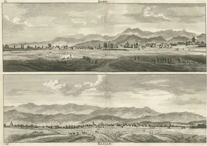 Cornelis de Bruijn, Views of Qom and Kashan in Iran, 1711, Engraving on Paper