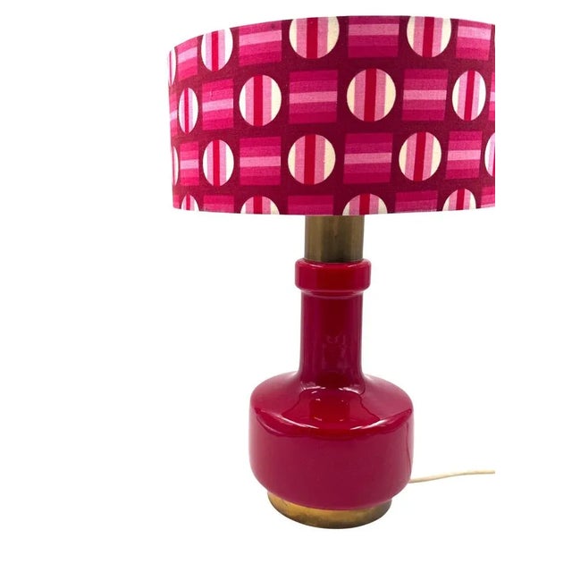Space Age Red Glass Table Lamp, Italy, 1960s For Sale - Image 12 of 13