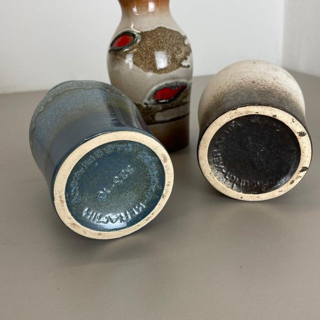 Vintage Fat Lava Pottery Vases from Scheurich, Germany, 1970s, Set of 4 For Sale - Image 17 of 18