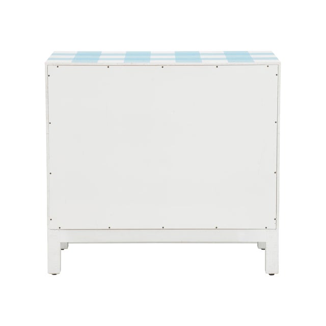 2020s Gracious Raffia Chest - Blue Gingham For Sale - Image 5 of 9
