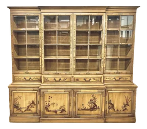 Chinoiserie Breakfront China Cabinet Bookcase Union National