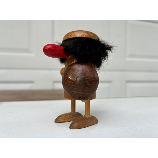 Mid 20th Century Wooden Kreiss Corp Viking Figurine For Sale - Image 4 of 7