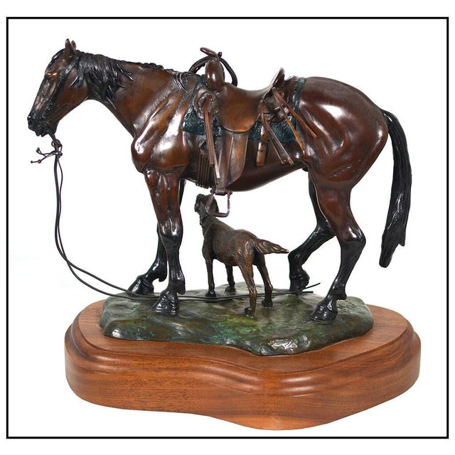 The artwork here, "Shady Spot", is a wonderful depiction of a dog taking a rest under the shadow of a horse, that is...