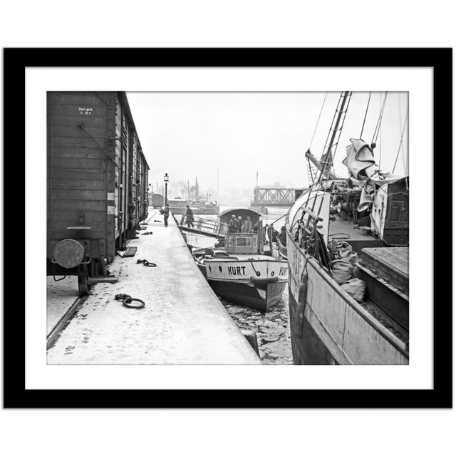 Traditional Karl Heinrich Lämmel, View to the Old Railway Bridge at Koenigsberg, Germany, 1934, Photograph For Sale - Image 3 of 4