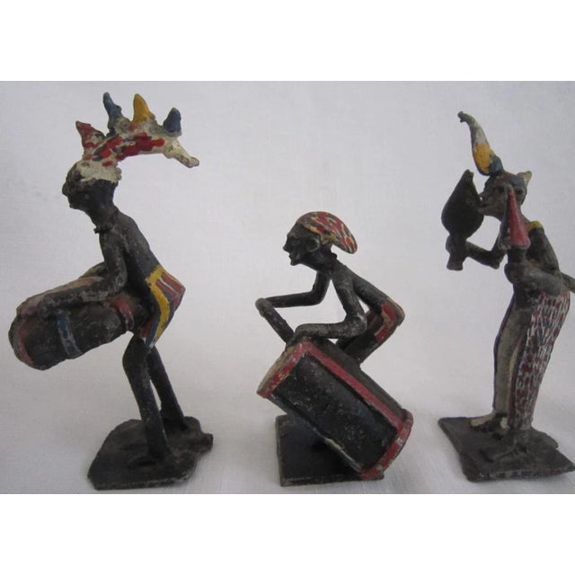 Akan Ashanti African Metal Figures, S/3 For Sale - Image 6 of 9