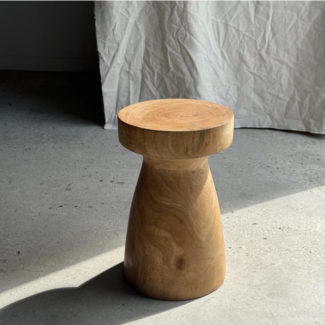 Side Table in Mango Wood, 1980s For Sale - Image 6 of 18