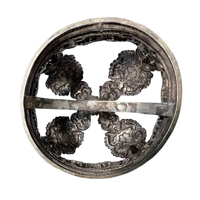 Silver Late 20th Century Silver-Tone Metal Crown With Colored Jewels For Sale - Image 8 of 11