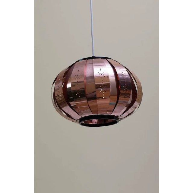 1970s Vintage Danish Verner Soucher Copper Lamp attributed to Coronell Electro for Coronell Elektro, 1973 For Sale - Image 5 of 5