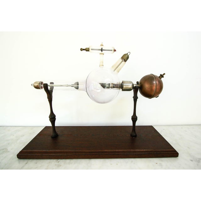 Wood Antique Crookes Tube in Wenge Wood, 1890s For Sale - Image 7 of 12