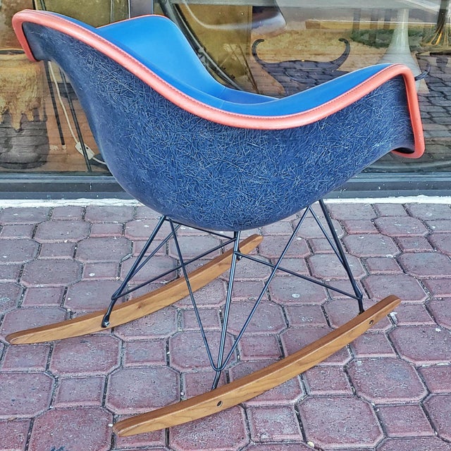 Upholstered Eames Rocking Chair Rar D 1950 Chairish