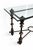 Giacometti-Style Patinated Bronzed and Glass Console Table For Sale - Image 9 of 10