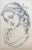Renaissance 19th C Antique Renaissance Style Portrait Drawing of a Woman For Sale - Image 3 of 6