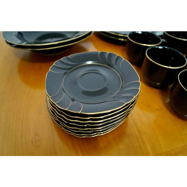 Art Deco 1980’s Art Deco Hollywood Regency 43-Piece Ranmaru China Dinnerware Set For Sale - Image 3 of 12