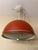 Glass 1960s Burnt Orange Louvered Lightolier Dome Pendant Light For Sale - Image 7 of 9