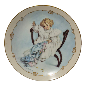 Vintage Little Ladies Maud Humphrey Bogart "The Seamstress" Decorative Plate