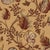 Schumacher Fox Hollow Fabric in Honey & Smoke For Sale