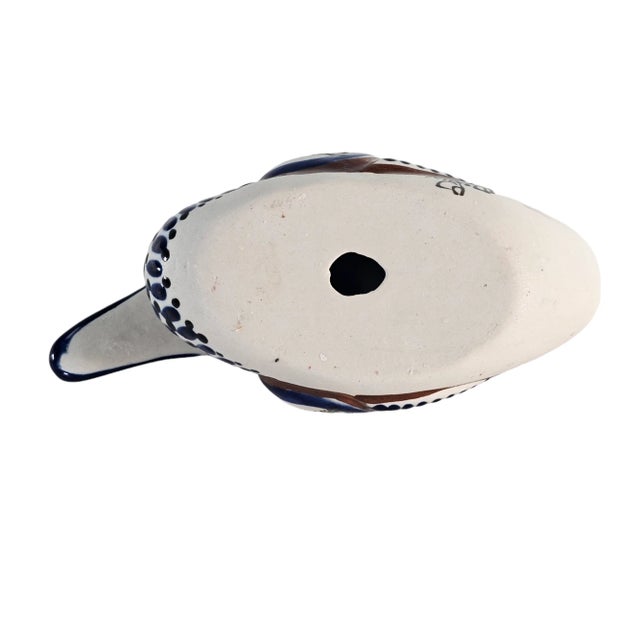 Tonalá Hand-Painted Ceramic Duck Figurine, Mexico, Folk Art Animal Form For Sale - Image 9 of 9