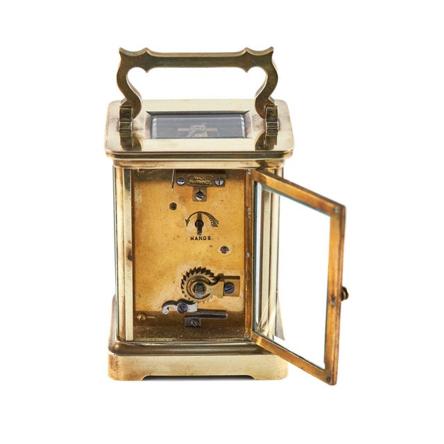 Antique Victorian Brass Carriage Clock, 1880 For Sale - Image 3 of 7