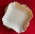 Antique 18th century English rococo Wedgwood creamware shell edge square serving dishes or low bowls. Measure 8 1/2"...