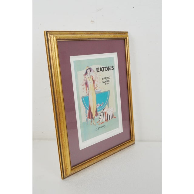Professional double matted and framed limited edition reproduction print of The T. Eaton Company's Spring and Summer 1924...