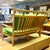 Mid Century Oak Settee by Guillerme Et Chambron With Mohair Velvet, France 1950s For Sale In Oklahoma City - Image 6 of 9