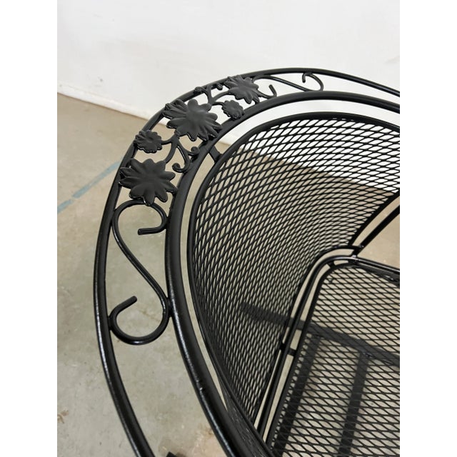 Vintage Mid-Century Salterini Curve Back Outdoor Cantilever/Springer Arm Chairs - Set of 2, Attributed For Sale - Image 10 of 12