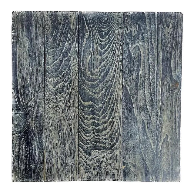 Contemporary Black & White Cerused Pyramid Side Table For Sale - Image 3 of 5