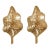 1980s Gold Murano Glass Leaf Sconces, Mid Century Modern For Sale