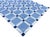 Handmade Cotton Vegetable Dyed Rug, Sky Blue and White Tile Geometric Dhurrie-6'x9' For Sale - Image 18 of 18