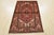 An authentic vintage tribal Hamedan rug hand-knotted with fine wool and natural dyes. This nomadic oriental rug features a...