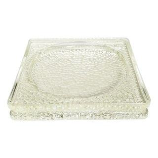 Glass Ashtray in Saint-Gobain Glass attributed to Le Corbusier, France, 1930s For Sale