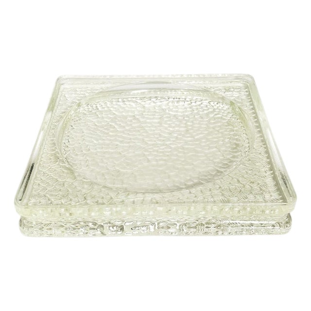 Glass Ashtray in Saint-Gobain Glass attributed to Le Corbusier, France, 1930s For Sale