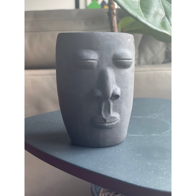 Mexican Contemporary Oaxacan Barro Sculptural Face Art/Coffee Cup For Sale - Image 3 of 7