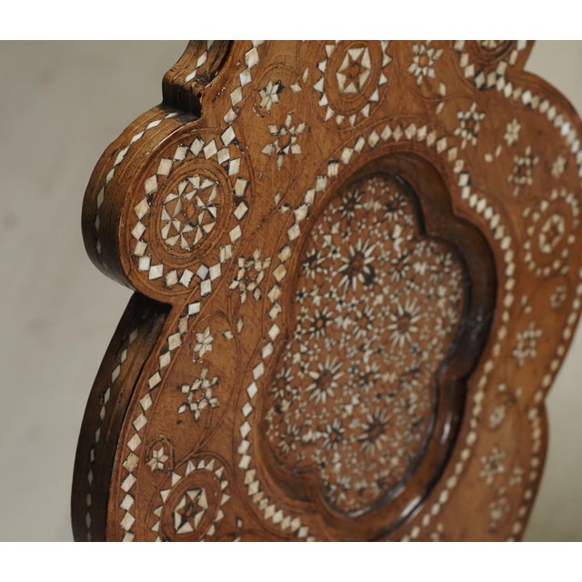 Antique North Italian Geometric Sgabello Hall Chairs, 1800s, Set of 2 For Sale - Image 10 of 13