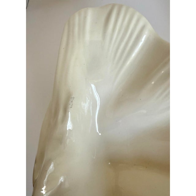 1979 Pair of Signed Studio Pottery Shell Form Ceramic Bowls Catchalls For Sale - Image 9 of 12