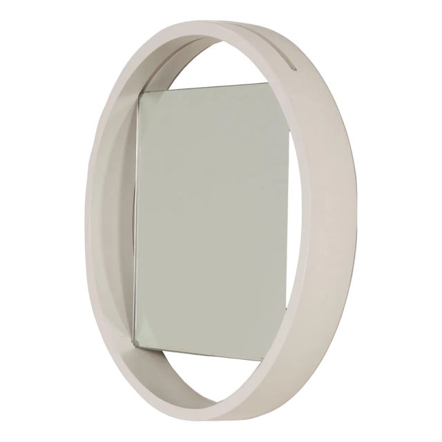 White Wall Mirror Dz84 by Benno Premsela for ‘T Spectrum, 1960s For Sale