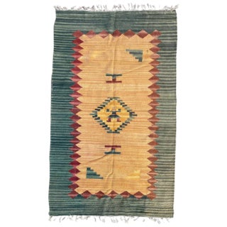 Indian Flat Durhie Kilim Gabbeh Design For Sale