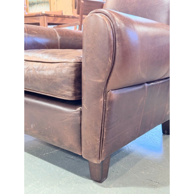 Universal Furniture Universal Furniture Carson Brown Top Grain Leather Accent Chair For Sale - Image 4 of 10
