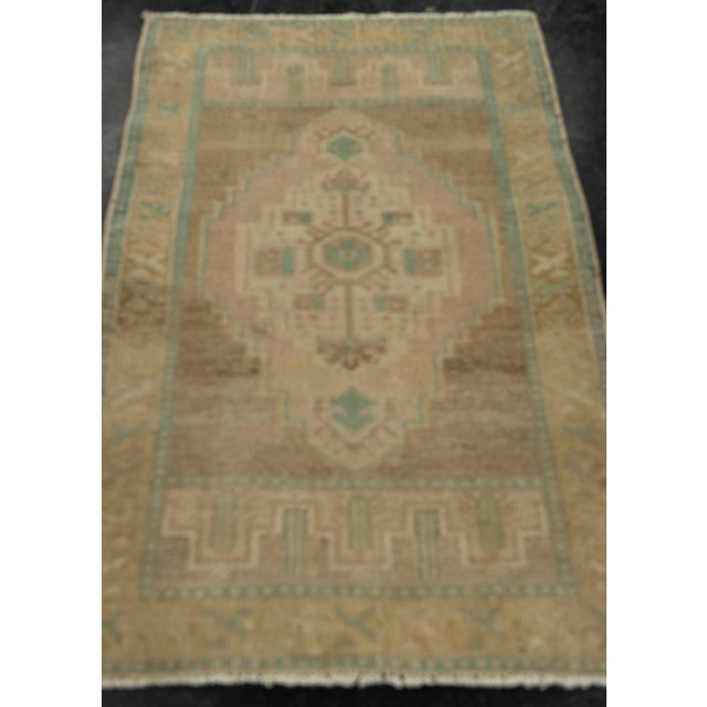 Turkish Mini Rug Oriental Hand Knotted Vintage Rug 1'10" x 2'10" #21053 Explore a curated collection of hallway runners,...